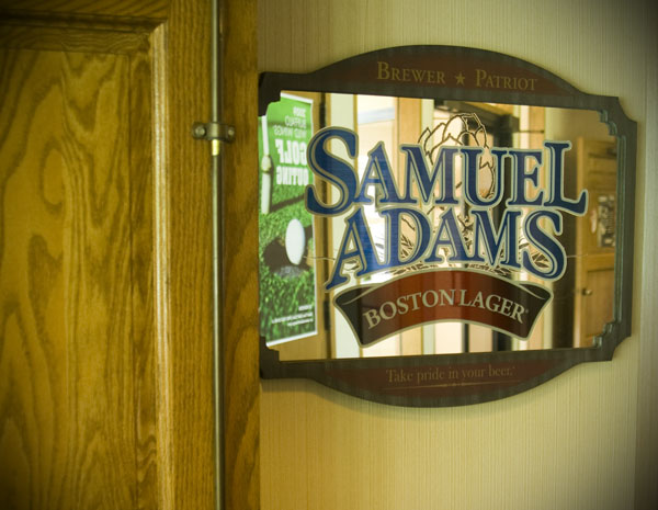 Samuel Adams sign on the wall